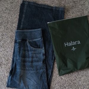 2 Pairs!! HALARA Dark Blue Denim-Look Leggings